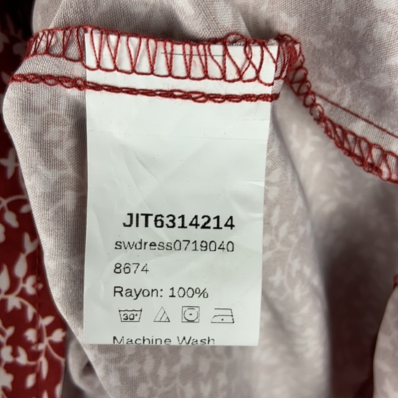 Shein Flutter Sleeve Frill Trim Tiered Wrap Dress - Picture 8 of 8